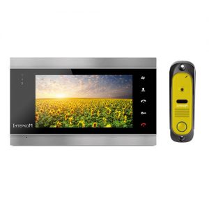 Видеодомофон Интерком ІМ-12 (ІМ-02 black + ІМ-10 yellow)